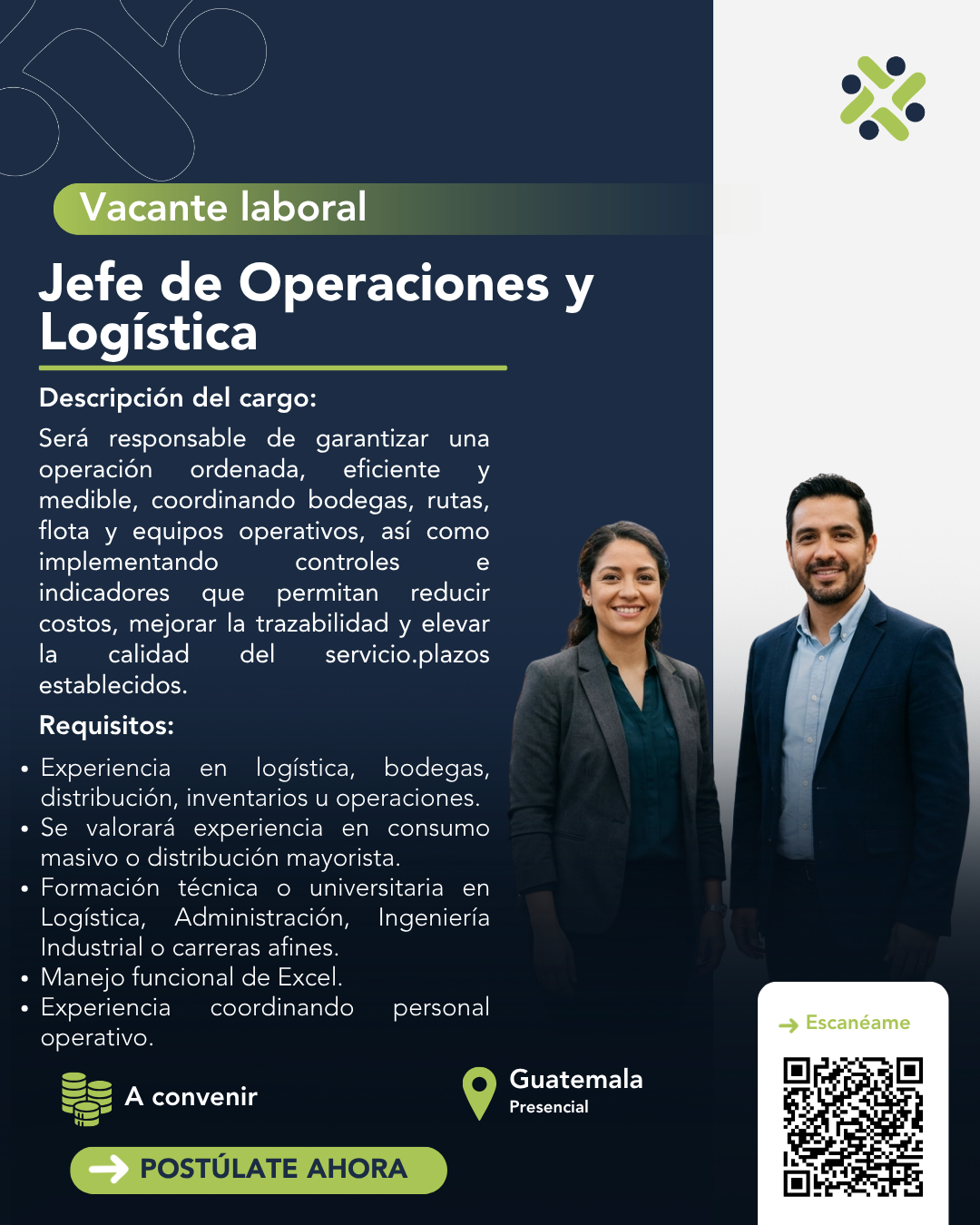 Jefe de Operaciones y Logística