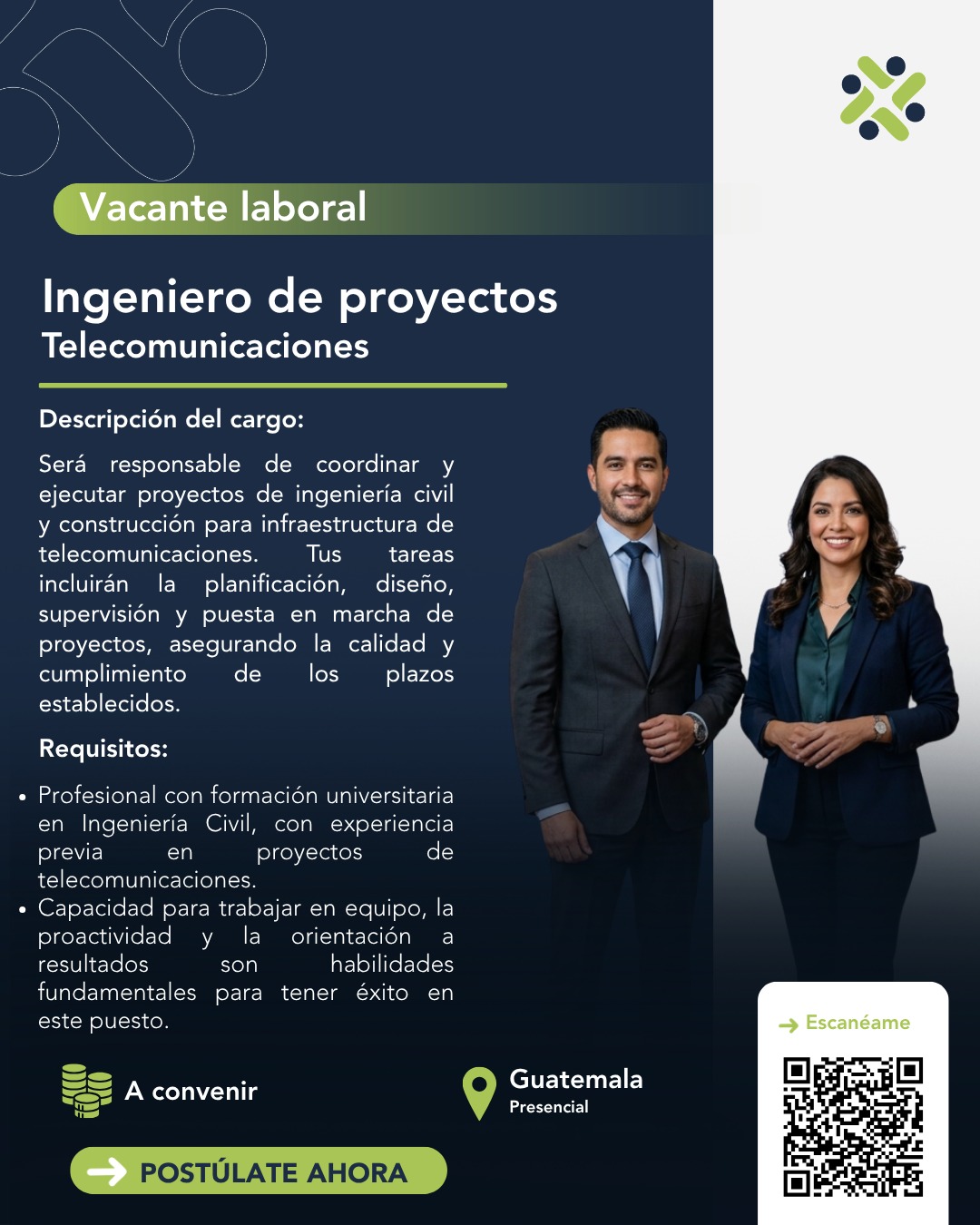 Ingeniero de proyectos/ telecomunicaciones