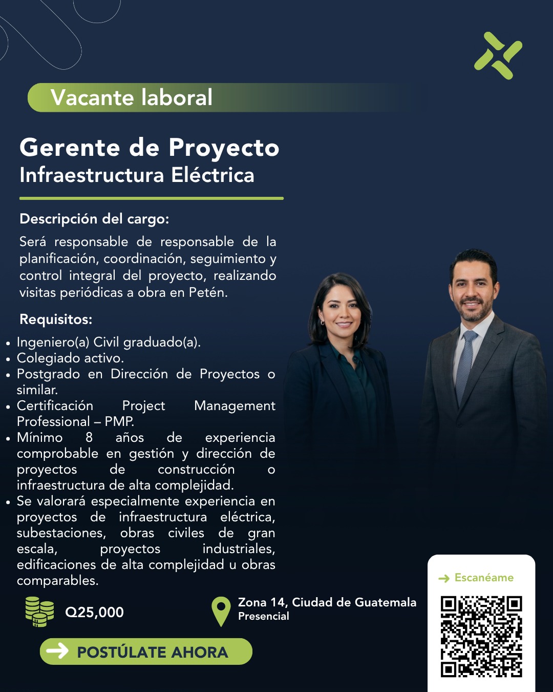 Gerente de Proyecto – Infraestructura Eléctrica